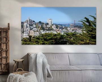 View from Coit Tower to San Francisco with Lombard Street and the Golden Gate Bridge by t.ART