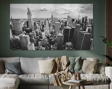 Manhattan in New York City schwarz-weiß Foto von Thea.Photo