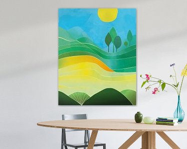 Voorbeeld van het werk in een kamer