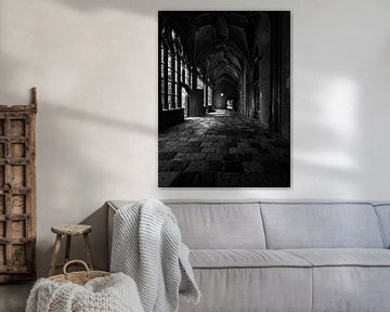 Abbey Middelburg Black and white by Linda Raaphorst