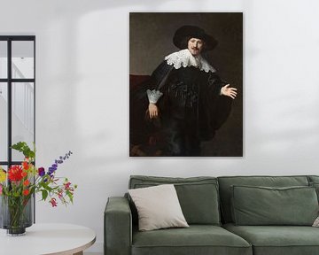 Portret van een man die opstaat van zijn stoel, Rembrandt van Rijn