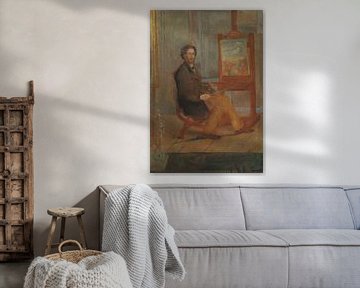 Ensor aan zijn schildersezel, James Ensor