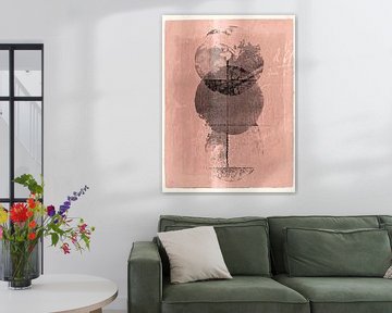 Scandinavisch minimalisme Aards roze van Mad Dog Art