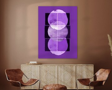 Minimalisme scandinave vintage violet sur Mad Dog Art