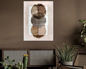 Scandinavisch Minimalisme Aards Vintage Beige van Mad Dog Art