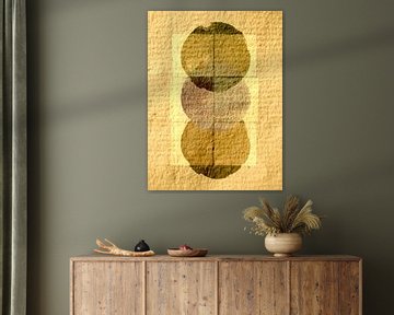 Minimalisme scandinave Jaune sur papier japonais sur Mad Dog Art