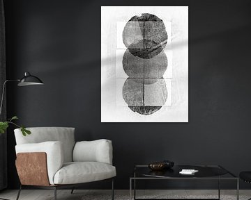 Scandinavisch minimalisme Zwart Wit Grijs van Mad Dog Art