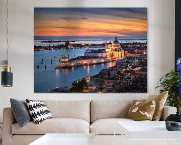 Skyline von Venedig bei Sonnenuntergang von Michael Abid