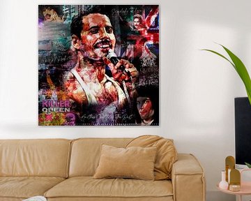 Freddie Mercury van Rene Ladenius Digital Art
