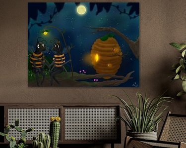 Example of the artwork in a room