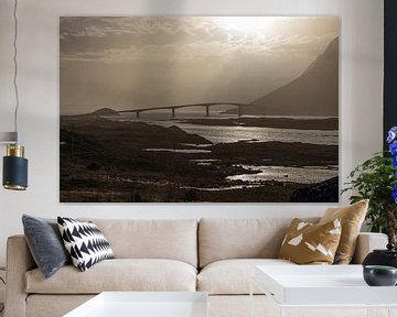 Gimsoystraumen bridge op Lofoten van Frank Pietersen