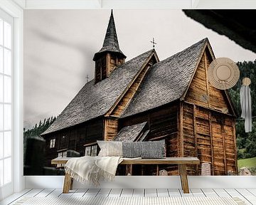 Staaf Kerk in Noorwegen van Sander Spreeuwenberg