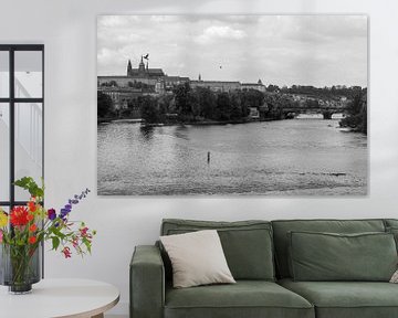 De rivier Vltava in Praag van Max Krauß