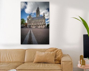 Photo longue exposition de la place et du bâtiment municipal de Middelburg Zeeland Pays-Bas. sur Bart Ros