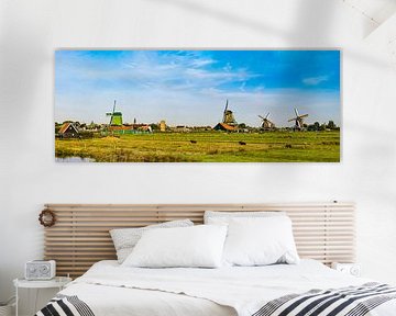 De Zaanse Schans, panoramafoto. Nederland van Gert Hilbink