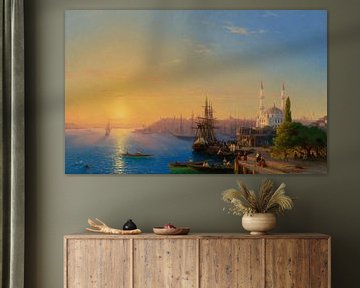 Gezicht op Constantinopel en de Bosporus, Ivan Aivazovsky