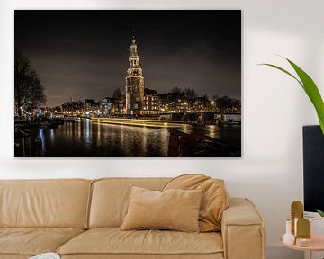 De montelbaanstoren in Amsterdam by Night