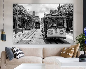 Decorated streetcar San Francisco by Monique Tekstra-van Lochem