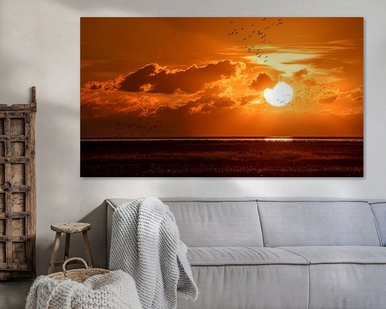 Voorbeeld van het werk in een kamer