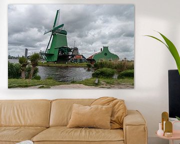 Windmolens op de Zaanse Schans in het westen van Nederland van Rijk van de Kaa