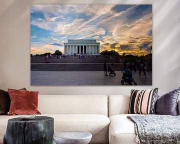 National Mall with Sunset by Dennis Langendoen