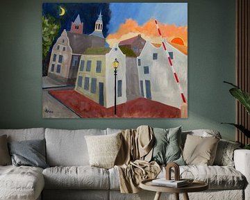 Hôtel de ville de Schiedam sur Antonie van Gelder Beeldend kunstenaar