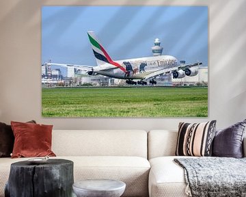 Emirates A380 (A6-EDG) met United for Wildlife livery. van Jaap van den Berg