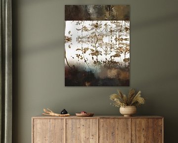 Freedom | Paysage abstrait dans une palette pittoresque de brun et de taupe sur MadameRuiz