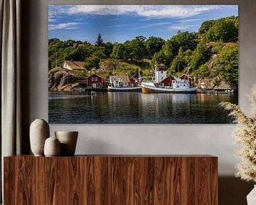 Little harbor on the Norwegian south coast by Adelheid Smitt