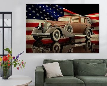 Cadillac V16 Town Car with American flag