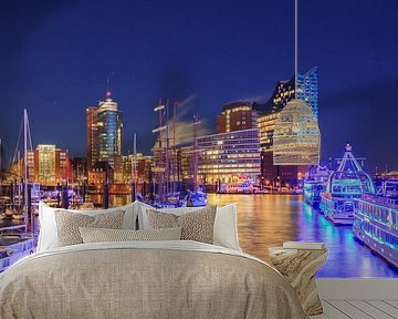Hamburg Hafencity by night by Werner Reins