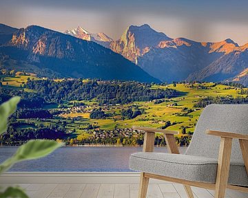 Het meer van Thun in Berner Oberland