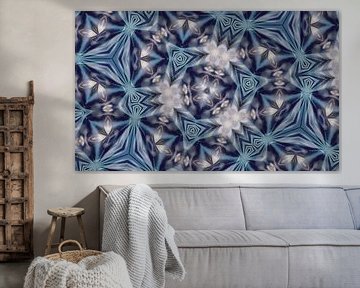 Kaleidoskop blau Mandala von Jessica Berendsen