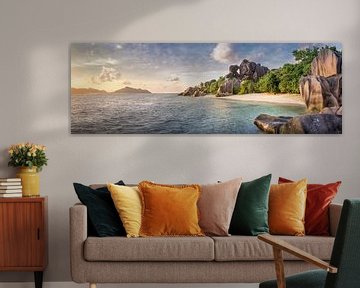 Paradijselijk strand op de Seychellen van Voss Fine Art Fotografie