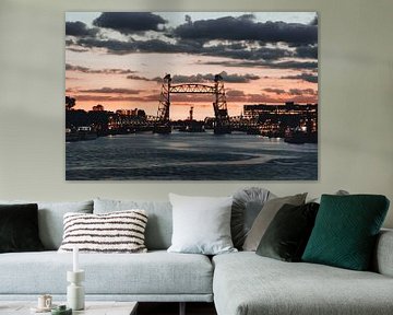 Goodmorning Rotterdam - de Hef foto print | cityscape tijdens zonsopkomst van Elise van Gils