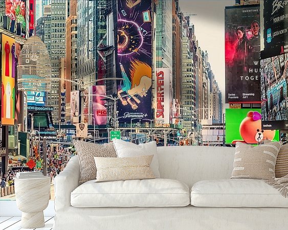 Voorbeeld van het werk in een kamer