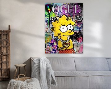 Lisa Simpson Vogue POP ART Kunst von heroesberlin Wandkunst NeoPOP Simpsons von Julie_Moon_POP_ART