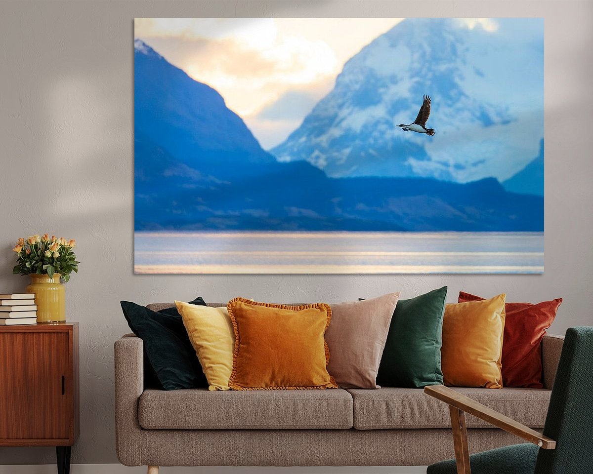Voorbeeld van het werk in een kamer