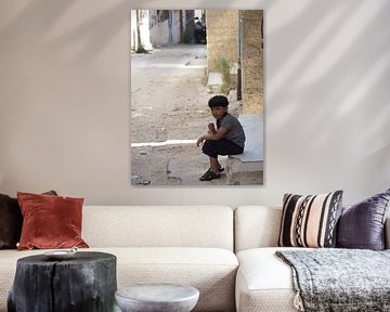 Palestinian boy in the Jalazone refugee camp (Palestine) by Lennart Menger