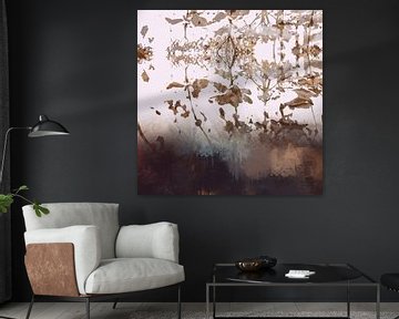 Freedom | Paysage abstrait dans une palette pittoresque de brun et de taupe sur MadameRuiz