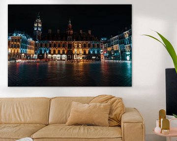 Vieille Bourse de Lille at night by Paul Poot