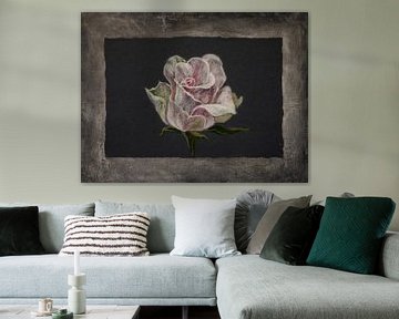 Blooming Rose. Vilt Kunst. Roos voor de Slaapkamer. van Alie Ekkelenkamp