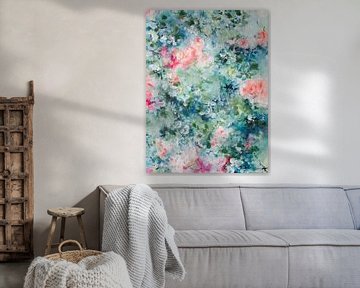 Armure de Tendresse - abstract painting with impression of blossoms