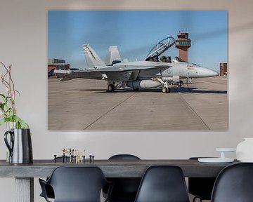 Boeing EA-18G Growler with its canopy open at NAS Fallon. by Jaap van den Berg