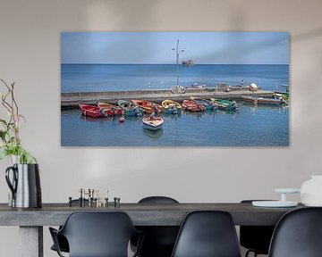 Bateaux de pêche dans le port de St. George's (Grenade - Caraïbes) sur t.ART