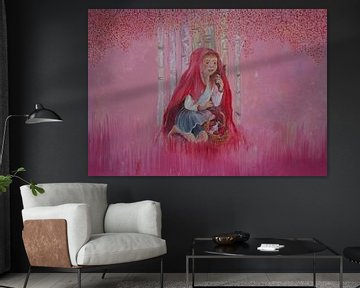 Fairy-tale painting: Little Red Riding Hood by Anne-Marie Somers