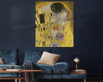 De Kus van Gustav Klimt (uitsnede)