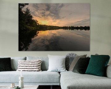 Zonsondergang boven glad water van KB Design & Photography (Karen Brouwer)