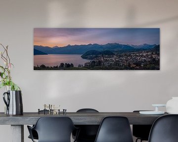 Panorama of Spiez in the Bernese Oberland by Henk Meijer Photography