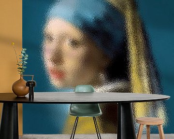Meisje met de Parel –  The Stained Glassed Edition van Marja van den Hurk